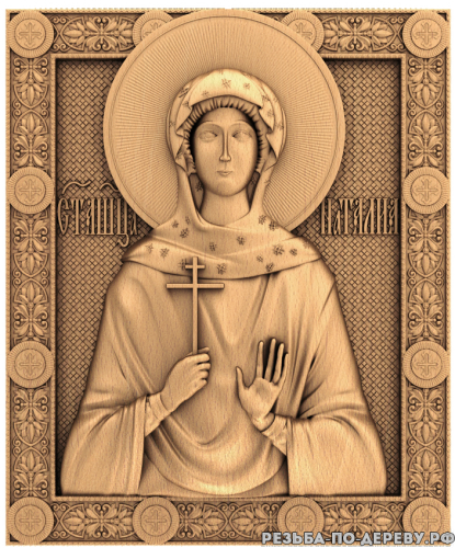 Резная икона Святая Наталья из дерева